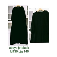 Abaya/gamis jetblack jumbo Abaya Dubai Abaya Plus Size Abaya Muslimah