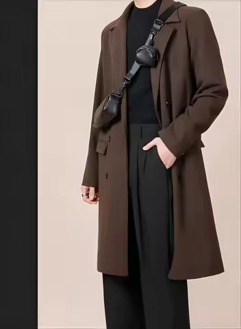 Trench Extra Long Coat Mens Japan Asian Eastern Oriental Far East Exotic Foreign International Globa