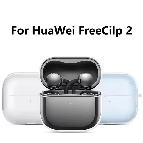 Soft TPU Transparent Earphone Case For Huawei FreeClip 2 Cover Shockproof Headphone Shell For Huawei