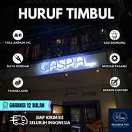 Acrylic LED Raised Letters with Lights, Free Design, Glowing Embossed Letters, Indoor/Outdoor