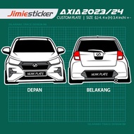 Sticker Kereta Axia 2023, Sticker Belakang, Custom Sticker, Car Sticker.