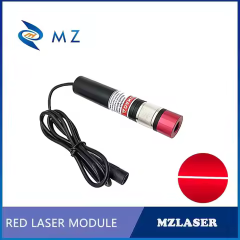 High Brightness Adjustable Focusable D18mm 638nm 300mw 12V 24V Red Line Laser Module With Adapter Su