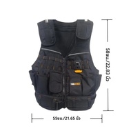TOOLSTACK Heavy Construction Vest คุณภาพสูง Toolkit กระเป๋าทํางานทนทานเสื้อกั๊กปรับหัวเข็มขัดมัลติฟั