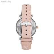 Ladies watch◎❡▩Fossil/Fossil Ladies Watch Carlie Pink Leather Strap Fashion Watch Blush/Silver
