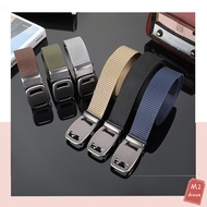 *READY STOCK AT MALAYSIA*New Nylon Belt Men Automatic Buckle Punch-free Outdoor Sports Canvas Belt B