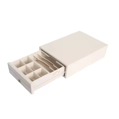 HSPOS POS Cash Drawer 4 Bill Holders and 6 Removable Coin Holders Cash Register Drawer HS-208