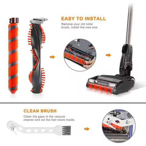 AT02-Vacuum Roller Brush Replacement For Shark Duo Clean NV800 NV800W NV801 NV801Q NV803 UV810 HV380
