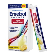 Emetrol Non-Drowsy Nausea Relief Powder Mix - Electrolyte Drink Mix for Rapid Nausea Relief, Morning