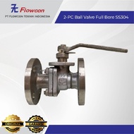 BALL VALVE 2PC FULL BORE JIS10K SS304 CF8 SIZE 2-1/2" - 4" FLOWCON