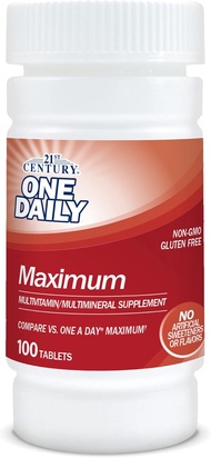 21st Century One Daily Unisex Maximum Multivitamin Multimineral 100 Tablets