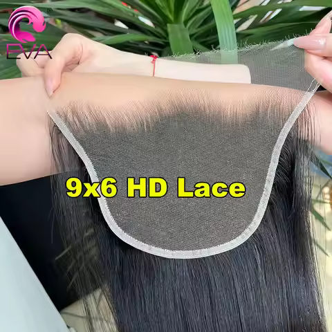 Eva Hair 9x6 HD Lace Closure 13x6 13x4 HD Frontal Only Straight & Body Wave Human Hair 5x5 6x6 7x7 C