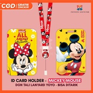 (N017) ID Card Holder Mickey Mouse YoyoTALI Minnie Yoyo Nametag/ Yoyo Card Holder Mickey/ Card Holde