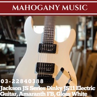 Jackson JS Series Dinky JS11 Electric Guitar, Amaranth FB, Gloss White