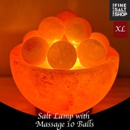 โคมเกลือ หิมาลายัน นวดมือ Balls (5 ลูก,10 ลูก) Himalayan Salt Lamp Bowl with massage (5 balls, 10 balls)
