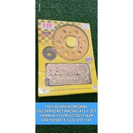 SSS SPROCKET RACING 415 1 SET GOLD YAMAHA Y15ZR,LC150,Y16ZR,FZ150 100% ORIGINAL,HIGH KUALITI DAN HEA