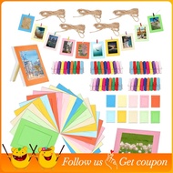 105Pcs 6 Inch Colorful Paper Photo Frames Photo Frames Set for 4 X 6Inch Photo, Hanging Photo Displa