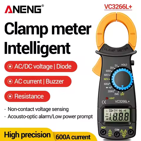 ANENG VC3266L+ Clamp Meter Digital Multimeter Professional SmartAC/DC Voltage NCV Induction AC Curre