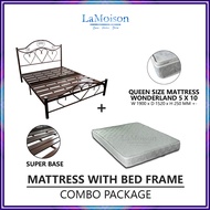 Lamoison SET Queen Bed Frame With Mattress  Queen Mattress Katil Queen  Tilam Queen  8 / 10 INCH  ( 
