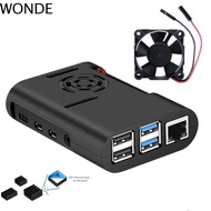 WONDE Case Black Durable for Raspberry Pi 4 Model B, Pi 4B, Pi 4 ASB Cooler Shell