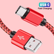 1PCS USB C Nylon weave Charger Cable,USB A to USB C Fast Charger Cable for Samsung Galaxy A14 5G A13 A54 A53 S23 S22 Ultra S21 S20 Xiaomi 11 Pro USB Type C Data Charging Cable