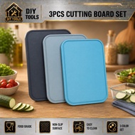 (IK) 22X16CM IKEA 365+ 1PACK 3PCS CHOPPING BOARD BLACK-BLUE GREY-BLUE LIGHT BLUE