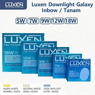 LUXEN LED Downlight Lamp 5w 7w 9w 12w 18w Round Inbow Panel Downlight