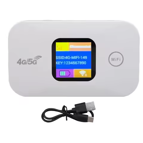 4G Mobile Hotspot Portable LED Display 300Mbps SIM Slot Connect Up to 10 Devices Portable Pocket WiF