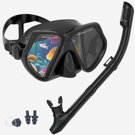 Snorkeling Set Diving Goggles Goggles Tempered Glass HD View Mask Anti-Fog