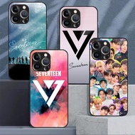 SEVENTEEN KPOP 05 Glass Phone Case For IPhone 16 15 14 13 12 11 Pro XR XS Max Plus Mini X XR 8 7 6s 