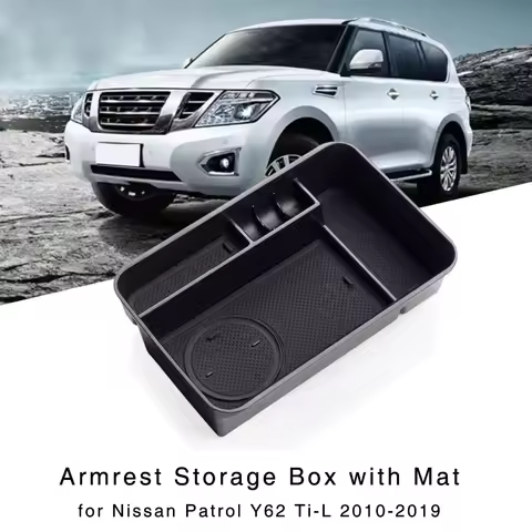 Armrest Storage Box for Nissan Patrol Y62 Ti-L 2010 2011 2012 2013 2014 2015 2016 2017 2018 2019 202
