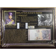 Malaysia 10 Series 2 Ringgit + Profile with Photo Frame