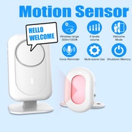Daytech Wireless Doorbell Wireless Alarm Motion Sensor Doorbell Hello Welcome Door Bell Entrance Inf