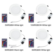 [Kesoto1] Led Downlights for Ceiling Dimmable RGBW, Recessed Ceiling Lighting for Living Room, Kitchen, KTV, Bars