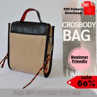 POLA PDF Crossbody Bag Sewing Pattern | Sling Bag| Pattern +  Instruction | 13x20x4 cm | A0, A4 & US