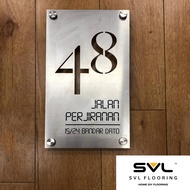 SVL - Customize S/Steel House Number Plate Stainless Steel / Nombor Plat Rumah