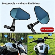 Motorcycle Handlebar End Rearview Mirror Side Mirror 360° Adjustable For Yamaha MT-07 MT-09 BMW Hond