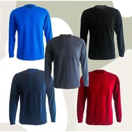 MEN PLAIN T-SHIRT MICROFIBER CASUAL LONG SLEEVES STRETCHABLE (BAJU T-SHIRT KOSONG LELAKI)