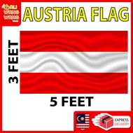 AUSTRIA FLAG 3x5 FEET KAKI / READY STOCK MALAYSIA / BENDERA NEGARA AUSTRIA FLAGS / AUSTRIA FLAG