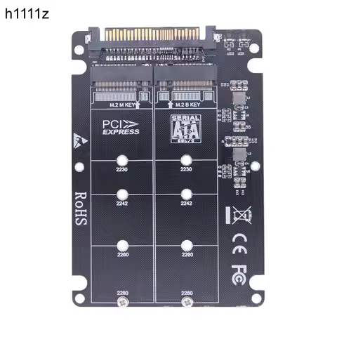 SSD Adapter M.2 SSD to U.2 Adapter M2 SATA NVMe Key B/M NGFF SSD to PCI-e U2 SFF-8639 Conversion Ada
