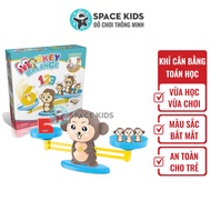 Đồ chơi cho bé thông minh Khỉ cân bằng toán học Monkey Balance cho bé học toán Space Kids