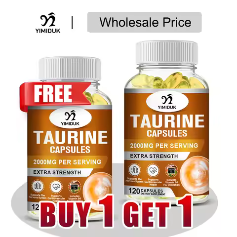 Buy 1 Get 1 Free! Premium Taurine Supplement, for Focus & Exercise, Boosts Endurance, Reduces Fatigu