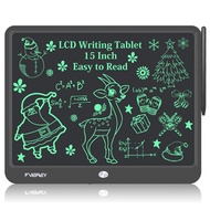 FVEREY LCD Writing Tablet for Adults, 15 Inch Reusable Electronic Notepad, Colorful Doodle Board Dra
