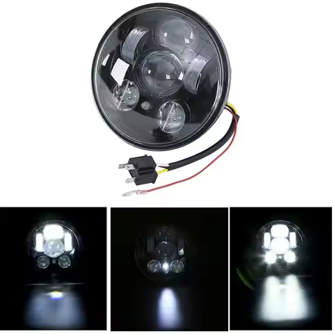 5-3/4" Round Projector LED Headlight Light For Harley Dyna Softail Sportster XL 883 1200 street 500 