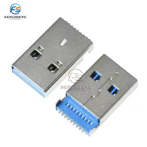 5/10pcs USB 3.0 A Type Male Plug Connector 9 Pin SMT SMD High-speed Data Transmission USB 3.0 Jack C