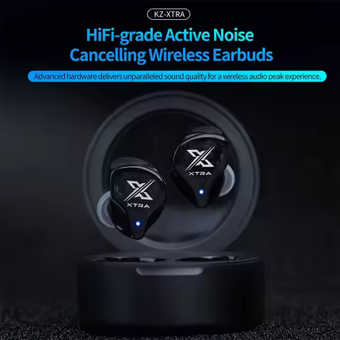 KZ Xtra TWS Bluetooth 5.4 Earbuds Active Noise Reduction Earphones with Qualcomm QCC3091 Chip Earbud