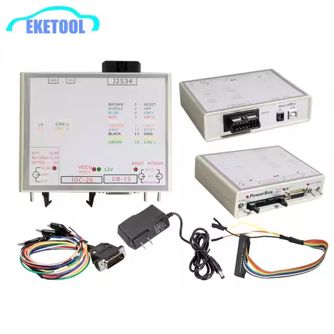 KTM FLASH JTAG Power Box ECU-Soft Programmer Via J2534 Works 3 Modes Green LED Openport 2.0 Multi-Pu