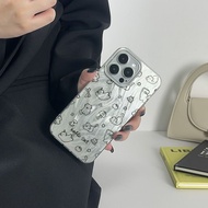 VIVO REDMI Minimalist Style Silver Feather Case with Cute Cat Elements for VIVO Y03 Y17 Y17S Y21 202