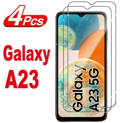 4Pcs Full Coverage Protector Glass For Samsung Galaxy A23 A23-5G A33 A2 Core Tempered Glass Film Ant