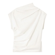 GANNI Women's Stretch Cotton Ruched Top 600075463