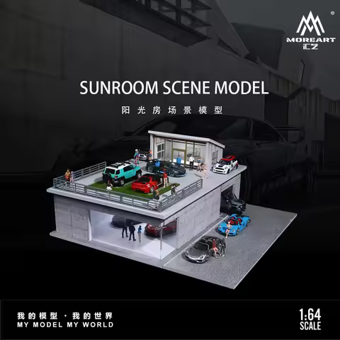 TimeMicro&MoreArt 1:64 Sunroom Lighting version scene simulation 3D model scene